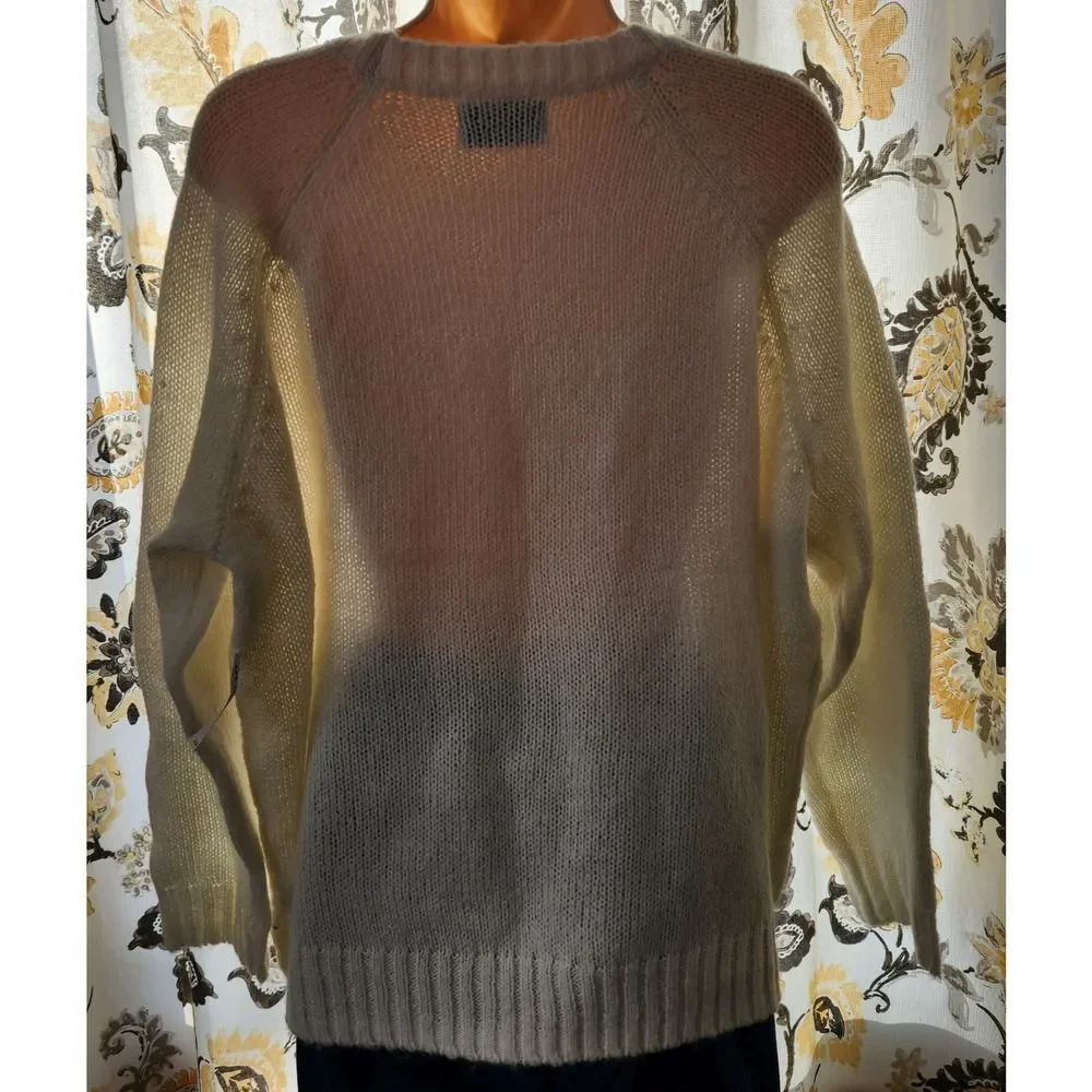 Old Navy Sweater Women's Large Off White Pullover Scoop Neck NWT
